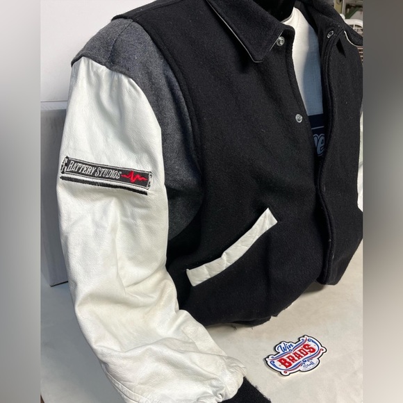 Vintage 80s Battery Studios NYC Varsity Jacket MED Recorded Here Zeppelin CURE - Picture 2 of 8